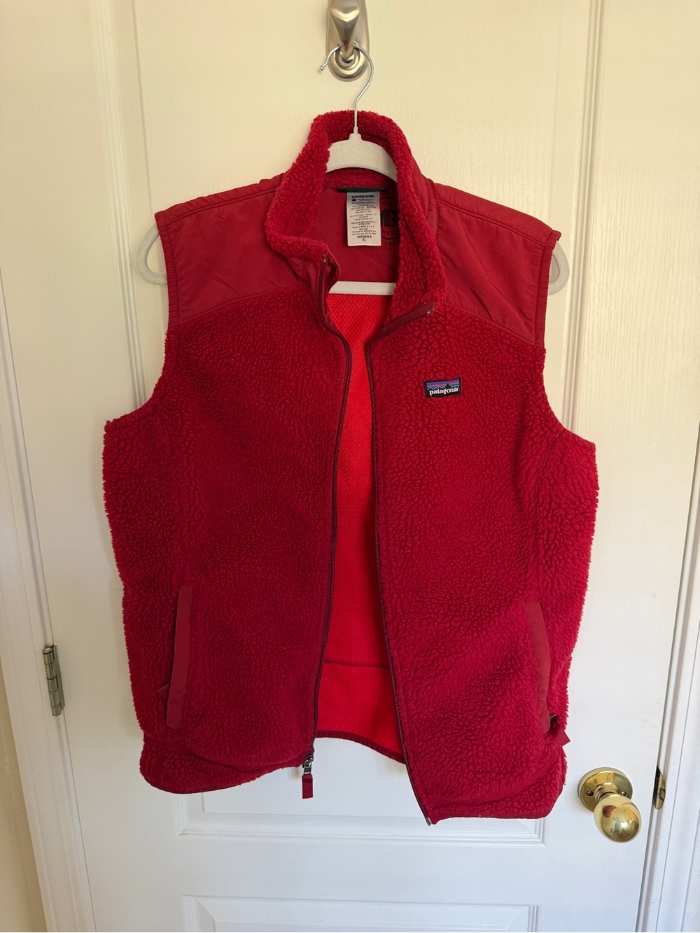 Patagonia Women's Red Sherpa Fleece Jacket